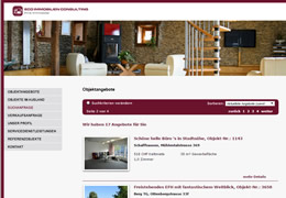 Referenzinternetseite mit Immobiliensoftware Immobilien@WebCore
